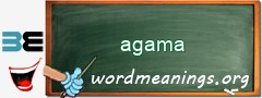 WordMeaning blackboard for agama